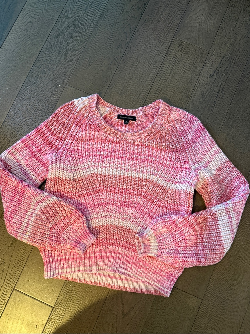 Banana Republic Pink Marled Crewneck Sweater
